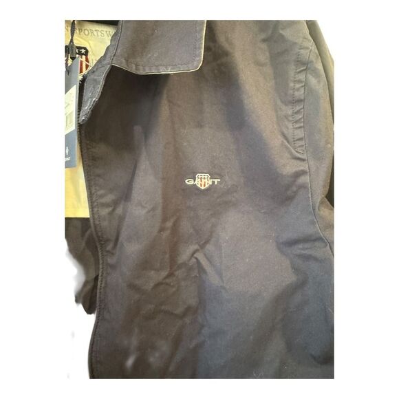 GANT Jacket Mens Medium Evening Blue Cotton Windcheater Coat Full Zip Logo M - Picture 4 of 10